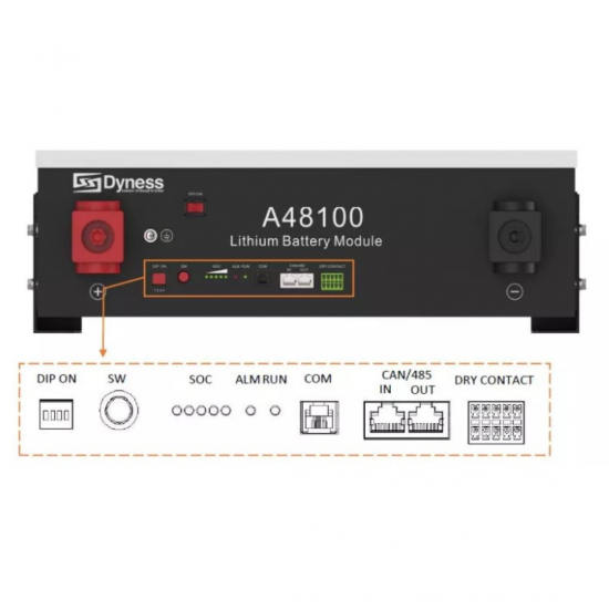 Акумуляторна батарея Dyness A48100 - 48В, 100A, 4,8кВт-год - Зображення 5